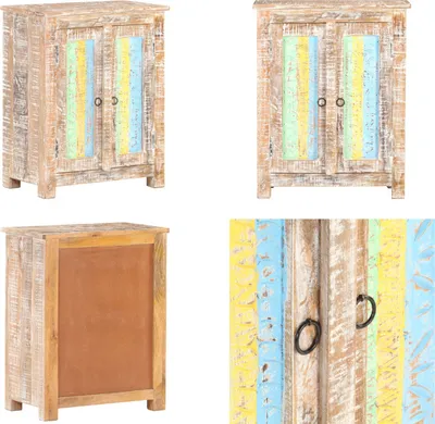 Produktbild von vidaXL Sideboard 61x35x76 cm Raues Akazienholz - Sideboard - Sideboards - Holz-Sideboard - Holz-Sideboards
