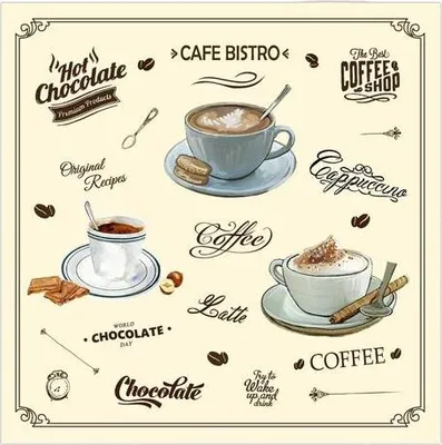 Obrázek produktu pro Ubrousky 3Vrstvé Café Bistro 33X33Cm