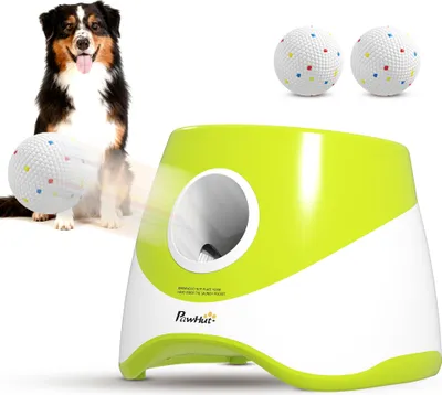 Immagine prodotto di Lanciapalle automatico PawHut, macchina lanciapalle interattiva per cani con 3 palline da tennis in ETPU, 3 distanze 6 m/10 m/14 m, macchina lanciapalle interattiva per cani di taglia piccola e media, verde