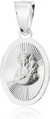 Produktbild von Silbermedaillon mit Unserer Lieben Frau von Tschenstochau, 1,1 g, .925