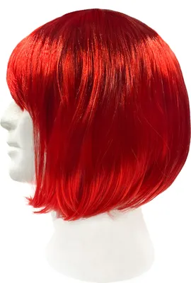 Produktbild von Oblique Unique Perücke Bob Kurzhaar Frisur rot für Damen Mädchen für Fasching Karneval Halloween Motto Party