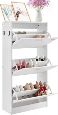 Zdjęcie produktu dla Szafka na buty z 3 wysuwanymi szufladami, szafka na buty do strefy wejściowej