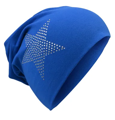 Produktbild von Kinder Beanie StrassStern Blau-L