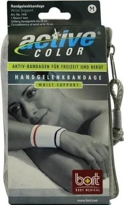 Produktbild von BORT ActiveColor Handgelenkbandage M weiß
