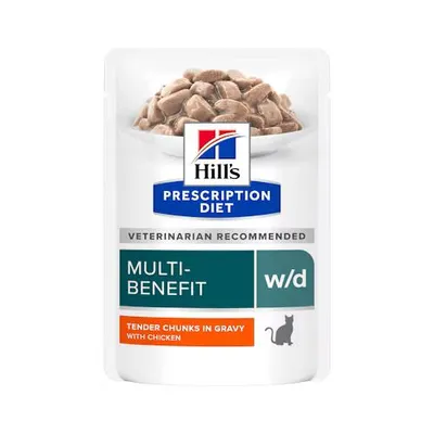 Produktbild von Hill's Prescription Diet w/d Multi-Benefit Katzenfutter mit Huhn 12 x 85 g