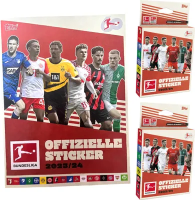 Produktbild von Topps Bundesliga Sticker 2024 - Fußball Sammelsticker - 1 Album + 2 Blister