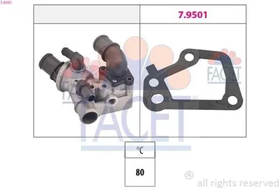 Produktbild von FACET Thermostat Kühlmittel 80°C für FIAT PUNTO (176) Strada Pickup (178) PALIO Weekend (178DX) PUNTO Van (176L)
