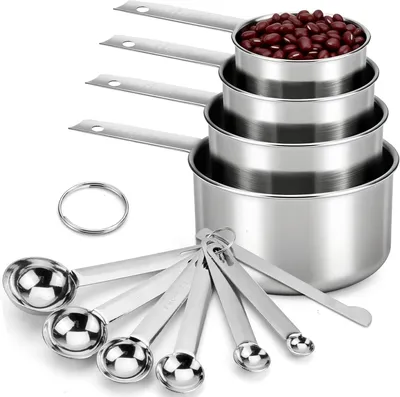 Produktbild von Maatlepelset 11-teilig, Edelstahl, stapelbar, für die Küche