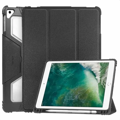 Productafbeelding van Accezz Rugged Trifold Bookcase voor de Apple iPad 6 (2018) 9.7 inch / iPad 5 (2017) 9.7 inch / Air 2 (2014)/Air 1 (2013) - Zwart