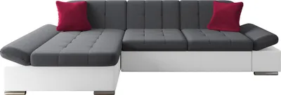 Produktbild von MIRJAN24 Ecksofa Malwi mit Regulierbare Armlehnen Eckcouch mit Schlaffunktion und Bettkasten, L-Form Sofa vom Hersteller (Soft 017 + Kronos 22 + Kronos 02, Ecksofa: Links)