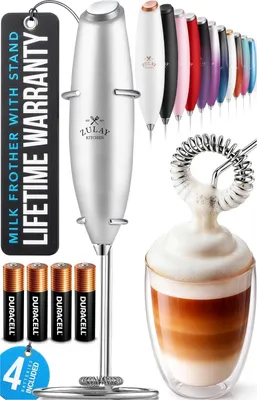 Produktbild von Milchaufschäumer Elektrisch, Batterie Elektrischer Milchaufschäumer Stab, Milchschäumer für Kaffee, Milch, Shakes - Milchschäumer Aufschäumer Stab