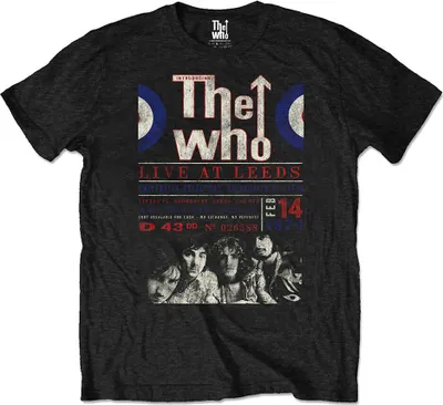 Produktbild von The Who Live At Leeds '70 Black L T-Shirt
