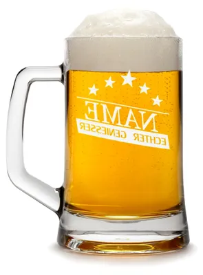 Produktbild von Personalisierter Bierkrug mit Gravur - Geschenkidee zum Geburtstag - Motiv Genießer Sterne 0,5l für Männer