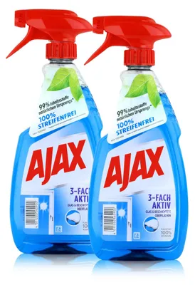 Produktbild von Ajax Glasreiniger 500ml - Für Glas & Beschichtete Oberflächen (2er Pack)