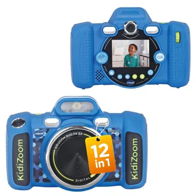 Produktbild von VTech KidiZoom Duo FX 2.0 Digitalkamera Kinder Blau, 2in1, Spielzeugkamera