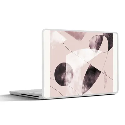Produktbild von MuchoWow® Laptop Aufkleber Sticker Cover Formen - Pastell - Abstrakt - Schwarz 32.5x23.5 cm - Sticker für Laptop - Selbstklebend