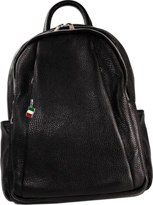Image de Florence Sac à dos de ville zippé noir cuir ORM101S