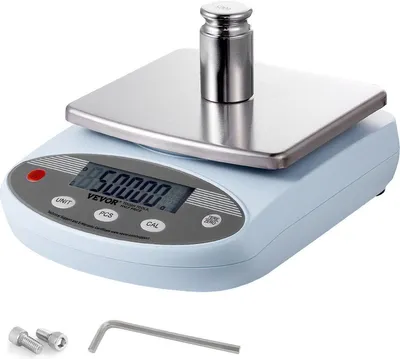 Obrázek produktu pro Laboratorní váha – analytická váha – přesnost 0,01 g – LCD displej – nerezové vážicí misky