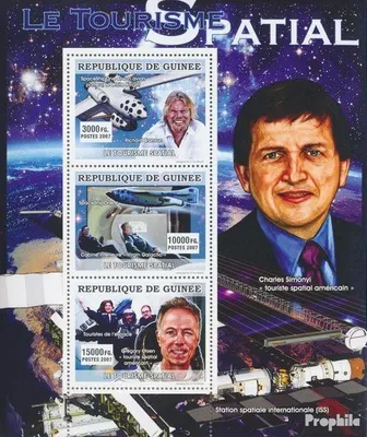 Produktbild von Briefmarken Guinea 2007 Mi 5133-5135 Kleinbogen (kompl. Ausgabe) postfrisch Weltraumtourismus