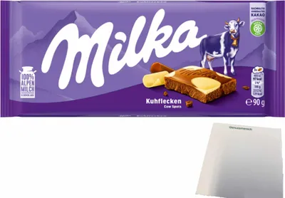 Produktbild von Milka Kuhflecken (90g Tafel) + usy Block