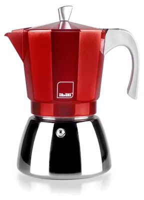 Image de Cafetière Expresso Elba Rouge, 6 Tasses
