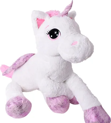 Produktbild von TE-Trend Kuscheltier Einhorn 130 cm XXL Plüscheinhorn Plüschtier Unicorn weiß