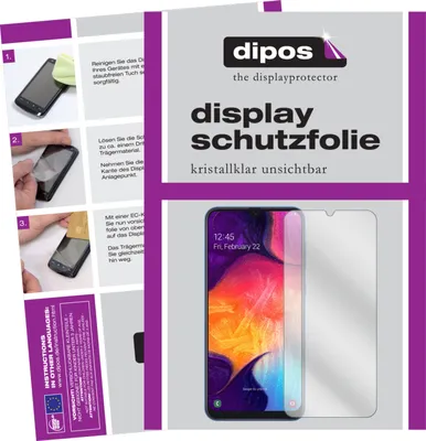 Collage of product packaging and instructions for a screen protector, with a smartphone displaying the product.