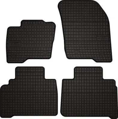 Produktbild von Gummifußmatten passend für Ford Galaxy MK3 (Minivan, Bj. 2015-) –  schwarz, passgenau, mit Befestigungen set 4 Stk. - Gummi-Automatten