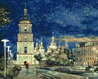 Obrázok produktu pre Maľovanie podľa čísel – Sofijské námestie 40 x 50 cm – Ideyka