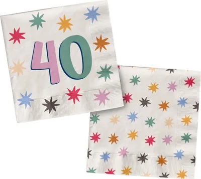 Produktbild von 20 Servietten Happy Birthday Starbust 40