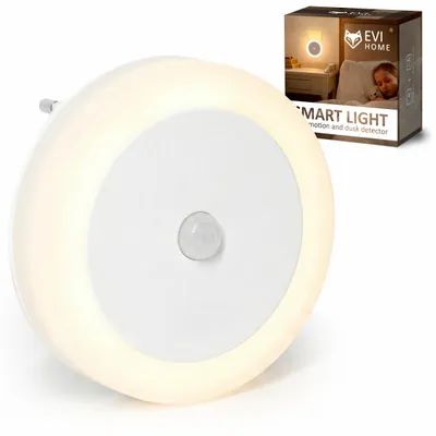 Produktbild von LED Nachtlicht Steckdose mit Bewegungsmelder und Dämmerungssensor | Automatische Orientierungsleuchte Steckdosenlicht Nachtlampe Schlummerlicht