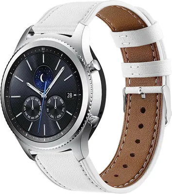 Produktbild von Strap-it Samsung Gear S3 Classic / Frontier Armband Leder (Weiß)