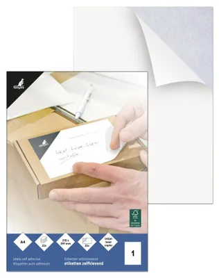 Productafbeelding van Etiket Kangaro ILK 210x297mm, doos à 25 vel, 1 etiket per   A4 vel