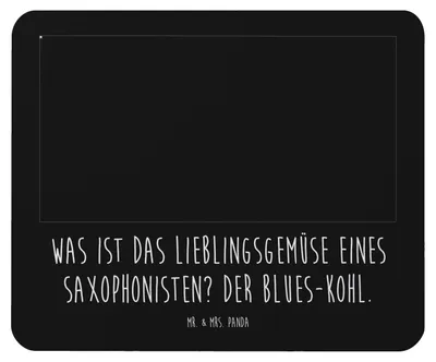 Produktbild von Mr. & Mrs. Panda Mauspad Saxophon Blues - Schwarz - Geschenk, Lernen, Mouse Pad, Mousepad, Musik, laptop, Humor, computermatte, Musiker, Kreativität, mausteppich, Gemüse