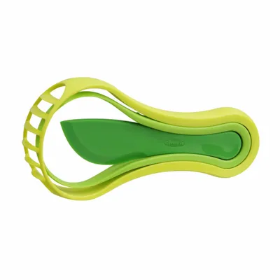 Produktbild von Chef'n 3-in-1 Avocado Tool VIBE, Küchenhelfer zum Zerteilen, Schälen und Schneiden von Avocados, Mangos, Papayas, Küchenutensil zum Entkernen (Farbe: Dunkel-/Hellgrün)