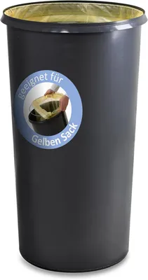 Produktbild von KUEFA 60 Liter Müllsackständer, Küchenabfalleimer, mit Befestigungsring Gelber Sack, Kunststoff (PE), ohne Deckel