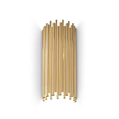 Produktbild von Ideal Lux Wandleuchte Pan 2-flg. Goldfarben, Klar 208794