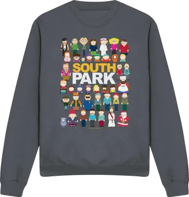 Produktbild von South Park - "Full Cast" Sweatshirt für Herren/Damen Uni TV13266 (XXL) (Holzkohle)