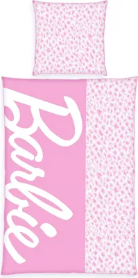 Produktbild von Herding Renforcé Bettwäsche 2 tlg. 135x200cm Barbie Rosa Weiß Leo Reißverschluss