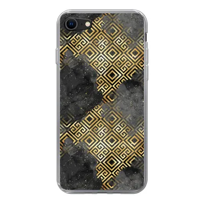 Produktbild von MuchoWow® Handyhülle Schutzhülle Hülle für iPhone 7 Gold - Marmor - Muster Silikon Softcase Handy Hülle - Kartenhalter