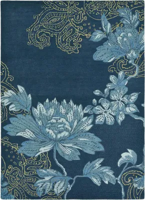 Produktbild von Handgefertigter Wohn- und Schlafzimmerteppich aus Wolle mit Blumenmuster FABLED