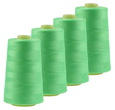 Produktbild von 4 x 4572m Qualitäts Overlock-Garn  Overlock-Nähgarn Farben 581 bis 620, Farbe:A588 hellgrün