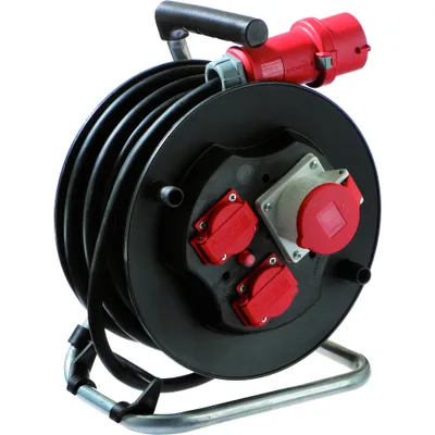 Produktbild von AS Schwabe Kabeltrommel Kunststoff / CEE 400 V | KABELTROMMEL KST/NE   400V 25M
