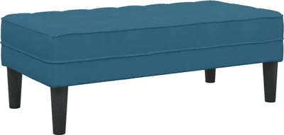 Obrázok produktu pre vidaXL Lavica s vankúšmi, modrá, 113 x 57 x 39 cm, zamat