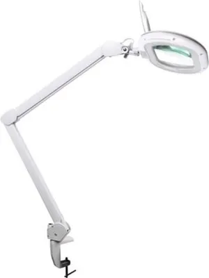 Immagine prodotto di Lampada da lavoro da scrivania a LED con lente d'ingrandimento - Dimmerabile - 5 diottrie - 60 LED - Bianco caldo e freddo