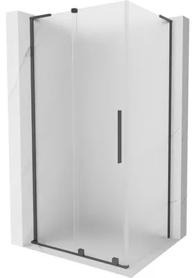 Obrázek produktu pro Mexen Velar L posuvná sprchová kabina 110 x 80 cm, mat, kartáčovaná gun gray - 871-110-080-33-66