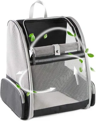 Image de Sac à dos pratique pour transporter les chats et les chiens (noir)