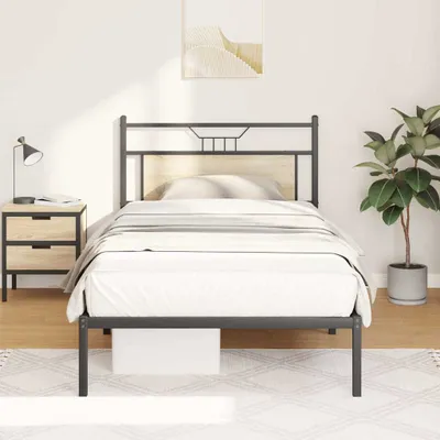 Image de Maison Exclusive - Sommier sans matelas Chêne Sonoma 107x203 cm Matériau dérivé du bois