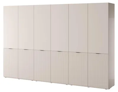Produktbild von Masseno Drehtürenschrank ATELIO 303/200/51 cm Moderner Kleiderschrank für Schlafzimmer 6-türig Kaschmir