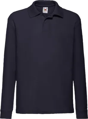 Image de Fruit of the Loom - Polo à manches longues pour enfants FK2947 (104) (bleu marine)